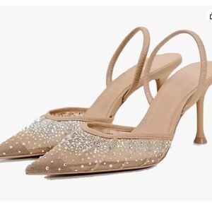 ZARA Rhinestone Heels